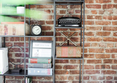 bookshelf-with-books-vintage-decors-integrated-internal-medicine-clinic-queens-ny