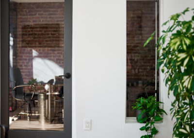 green-indoor-plants-near-transparent-glass-door-with-black-handle-integrated-internal-medicine-clinic-queens-ny